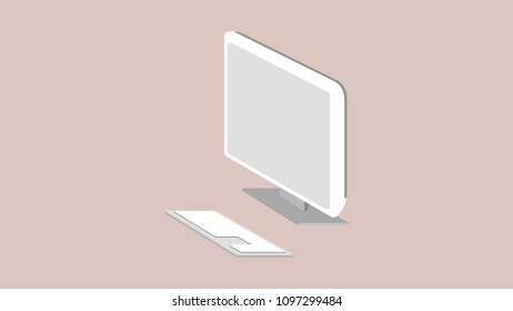 Side computer vector illustration