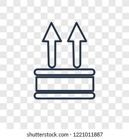 Side up concept vector linear icon isolated on transparent background, Side up concept transparency concept in outline style