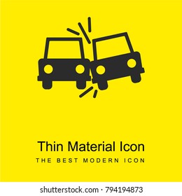 Side Crash bright yellow material minimal icon or logo design