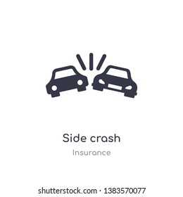 side crash icon. isolated side crash icon vector illustration from insurance collection. editable sing symbol can be use for web site and mobile app
