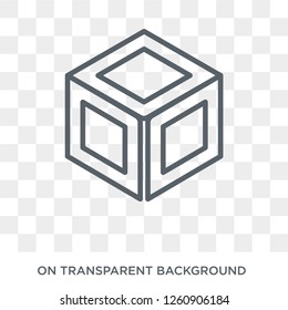 Side to side of a cube icon. Side to side of a cube design concept from Geometry collection. Simple element vector illustration on transparent background.