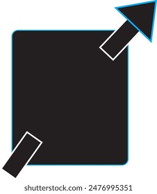side curved arrow icon design eps 10