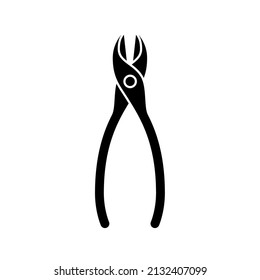 Side cutter icon. Repair tool illustration.