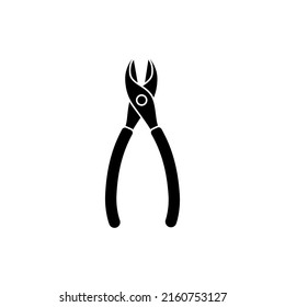 Side cutter icon. Repair tool illustration.