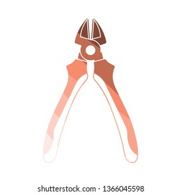 Seitenschneider-Symbol. Flaches Farbdesign. Vektorgrafik.