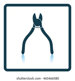 Side cutters icon. Shadow reflection design. Vector illustration.