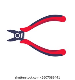 Side cutters tool vector flat illustration. Vector illustration
