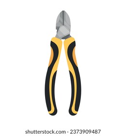Side cutting pliers on white background