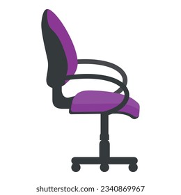 Side desk chair icon cartoon vector. Front office. Angle job
