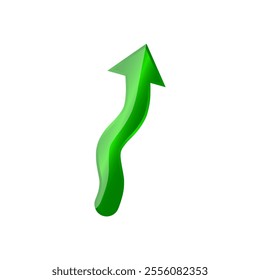  up side direction green arrow 3d icon