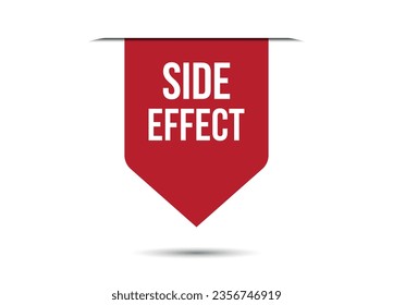 side effect red banner design vector illustration