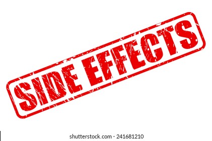 Side Effect Red Stamp Text On White