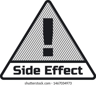 Side Effect Sign On White Background