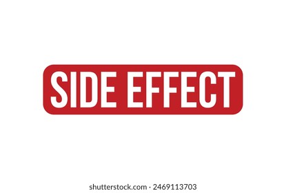 Side Effect Stamp. Red Side Effect Rubber grunge Stamp