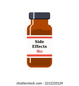 Side Effects Max Generic Drug Label. Medicine Treatment Concept. Side Effects In Medications.