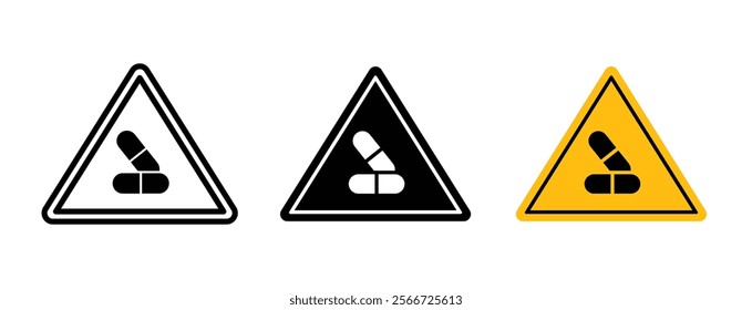 Side effects signs vector collection pack