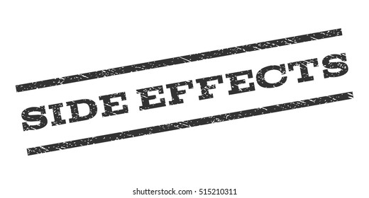 Side Effects watermark stamp. Text tag between parallel lines with grunge design style. Rubber seal stamp with dirty texture. Vector color ink imprint on a white background.