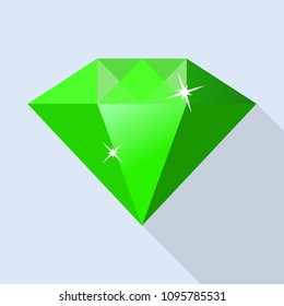 Side of emerald icon. Flat illustration of side of emerald vector icon for web design