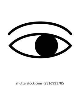 side Eye icon sign flat. illustration