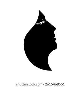 Side face icon on white background