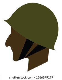 Cara lateral de un vector soldado o ilustración de color