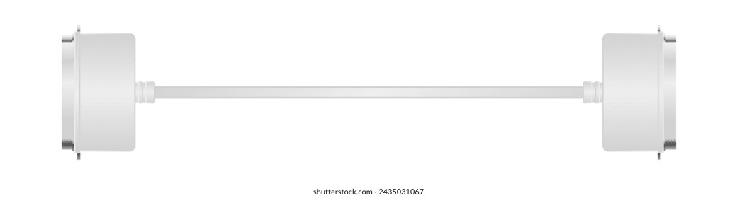 Side -facing conversion cable _Printer Cable (Central Cable 36 Pin) _ Male_printer Cable (Central Nics 36 Pin) _ Male illustration.