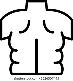 side fat icon illustration design with outline, this is not made from any AI generation