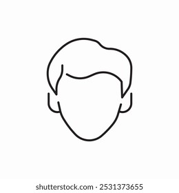 side hair style for men icon sign vector