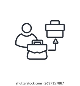 side hustle icon. vector.Editable stroke.linear style sign for use web design,logo.Symbol illustration.