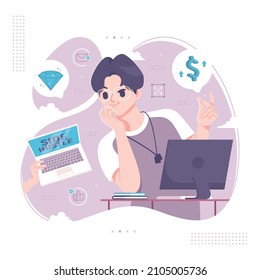 Side Hustle, Side Job Illustration