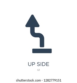 up side icon vector on white background, up side trendy filled icons from UI collection, up side vector illustration