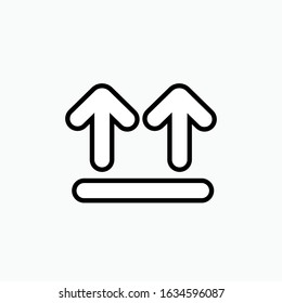 Side Up Icon Vector Sign & Symbol.