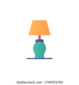 diseño de color vectorial con icono de lámpara lateral. aislado en fondo blanco