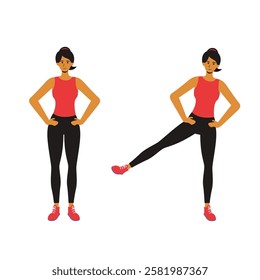 Side Left Leg Raises Exercise