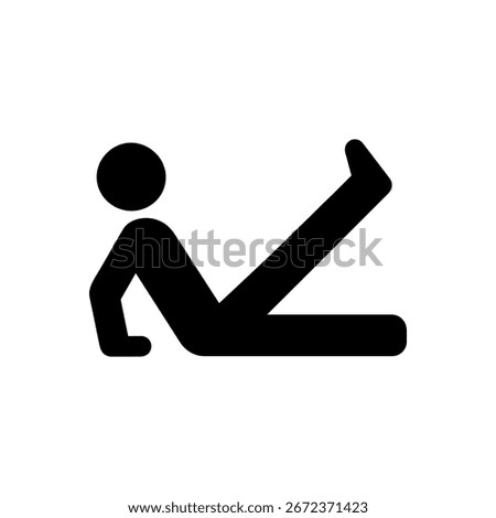 Side Leg Lifts Icon Isolated On White Background
