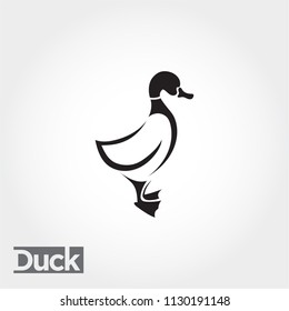 side line art duck, goose, swan logo