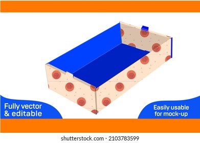 Doppelwandige Seitenschloss-Leuchtkasten-Vorlage und 3D-Box-Design