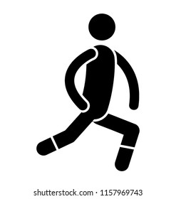 
Side Lunge Glyph Vector Icon
