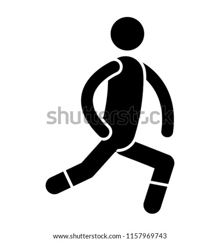 
Side Lunge Glyph Vector Icon
