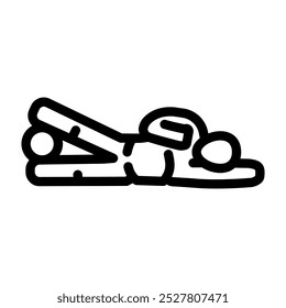 side lying leg lifts pregnant fitness line icon vector. side lying leg lifts pregnant fitness sign. isolated contour symbol black illustration