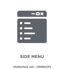 Side Menu icon. Side Menu design concept from User interface collection. Simple element vector illustration on white background.
