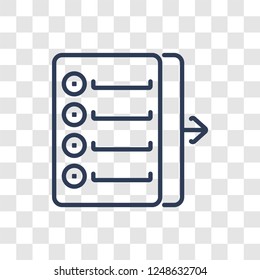 Side Menu icon. Trendy linear Side Menu logo concept on transparent background from User Interface and Web Navigation collection