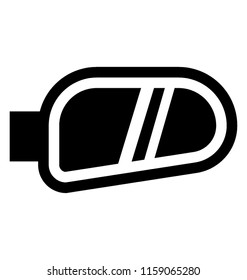 Car’s side mirror to give rear view