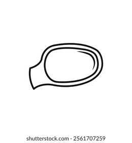 Side mirror icon Simple thin line flat symbol