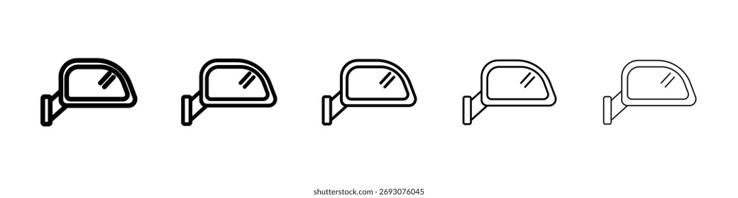 Side mirror icon Vector Art Illustration