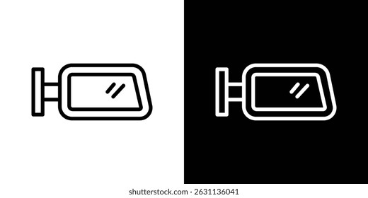 Side mirror icon vector collection. vector sign illustration