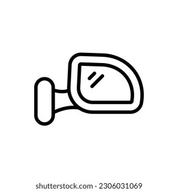 Side Mirror Symbol in Vektorgrafik. Illustration