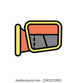 Side Mirror Icon Vector Illustration