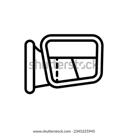 Side Mirror Outline Icon Vector Illustration