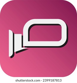 Side Mirror Vector Glyph Gradient Background Icon For Personal And Commercial Use.
